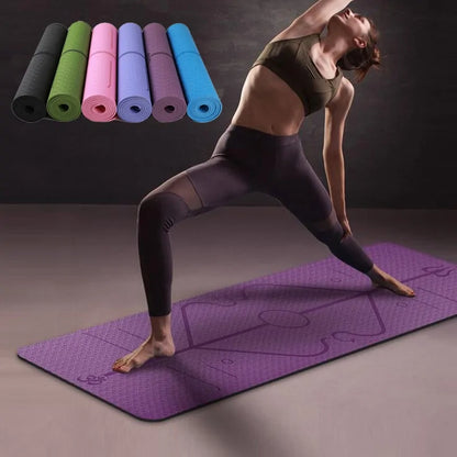 Precision-Aligned TPE Yoga Mat for Enhanced Posture