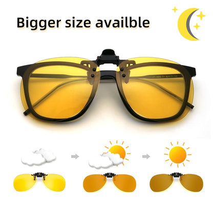 Polarized Flip-up Sun Glasses Lens for Day & Night Driving