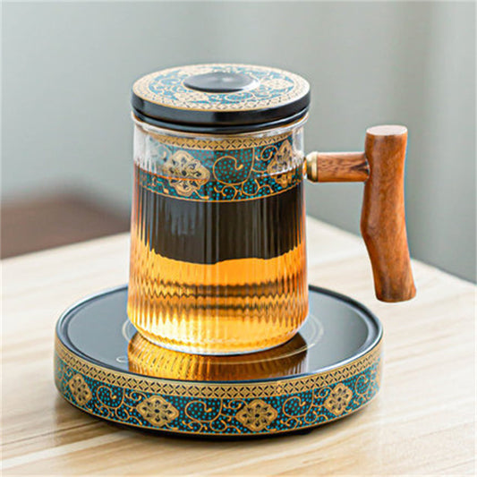 Japanese Tea Separation Glass Mug Thermostat Set