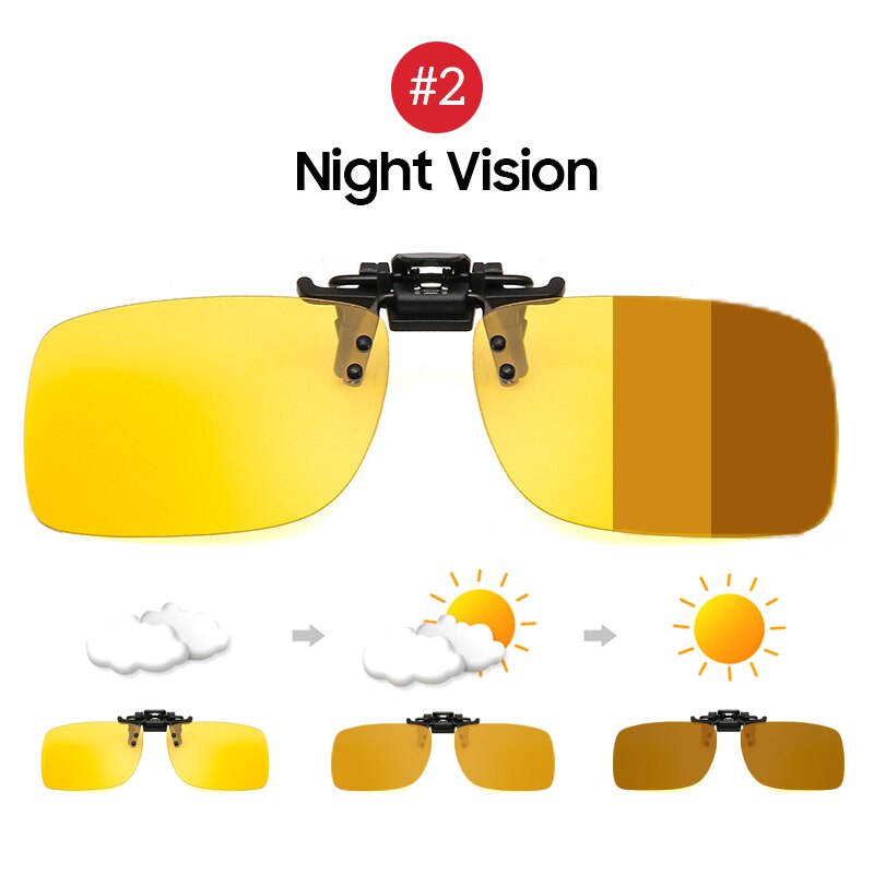 Polarized Flip-up Sun Glasses Lens for Day & Night Driving